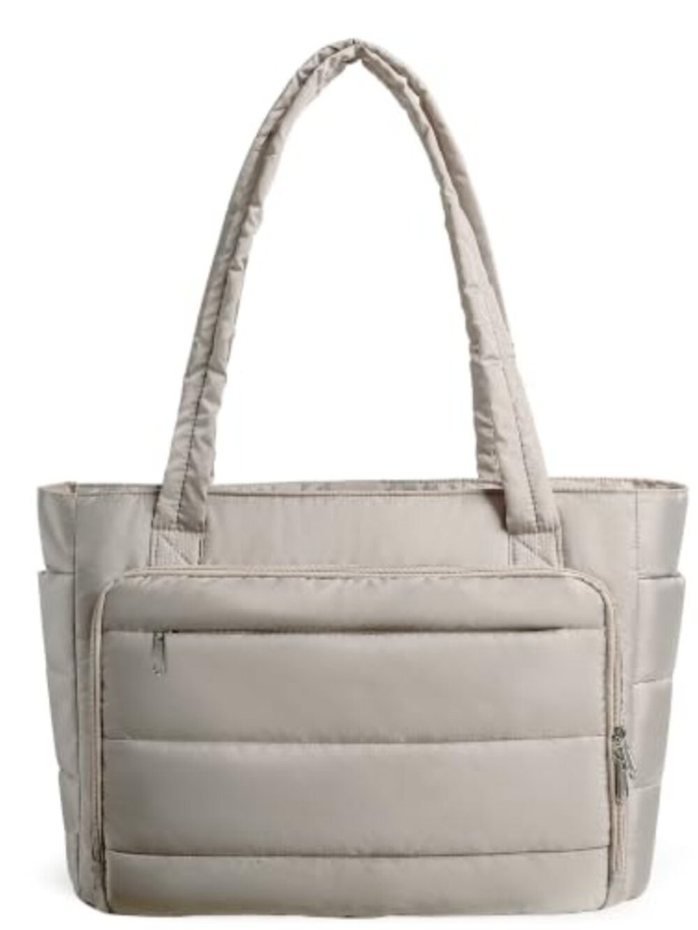 Yarwo Quilted Laptop Tote Bag Fits 15.6" with Cup Holder Teacher Work